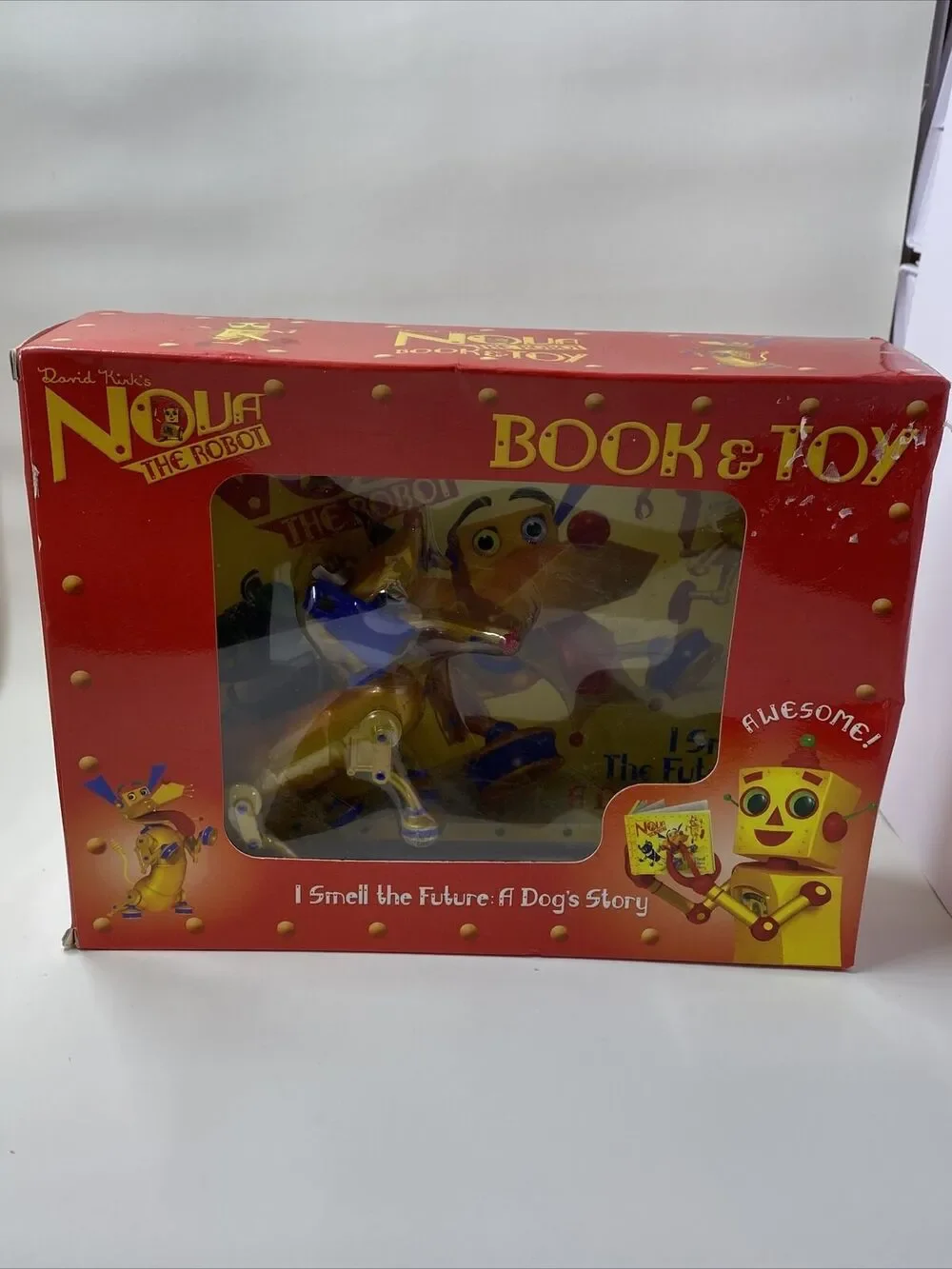 DAVID KIRK'S Nova The Robot Sparky Dog BOOK & TOY Set